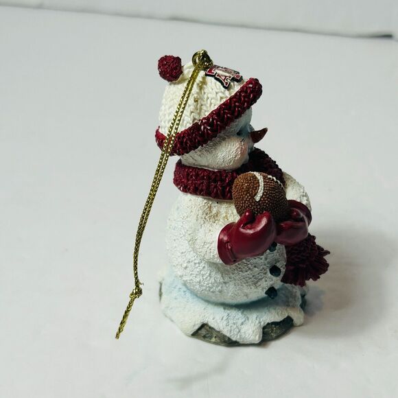 Vintage Snowman Texas A&M Christmas Ornament 2000 Henry Football Ridgewood Coll - Picture 3 of 5
